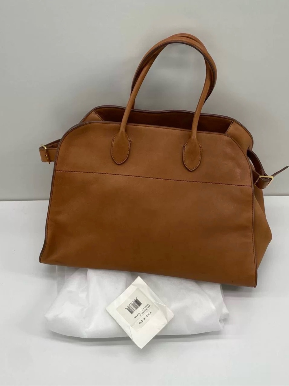 The Row Margaux 15 Bag Saddle Leather Brown w tag Original $5600